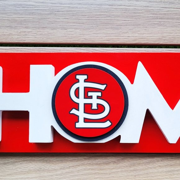 ST. LOUIS CARDINALS "HOME" Wood Decor Sign "BRAND NEW" - Picture 2 of 8
